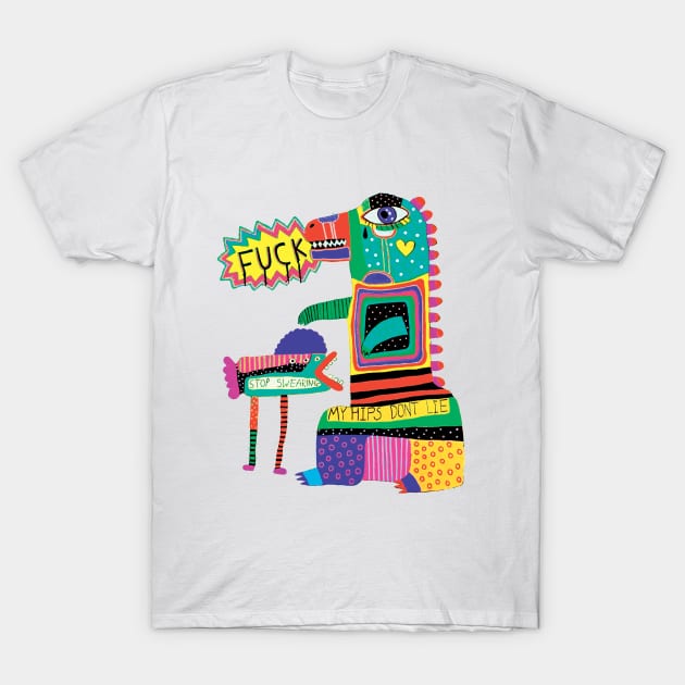 Colorful Dinosaur T-Shirt by saif